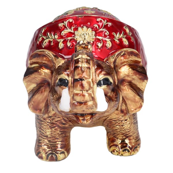 Askkopp Europeisk Stil Retro Elefant Sfärisk Zinklegering Dammsamlare med Lock