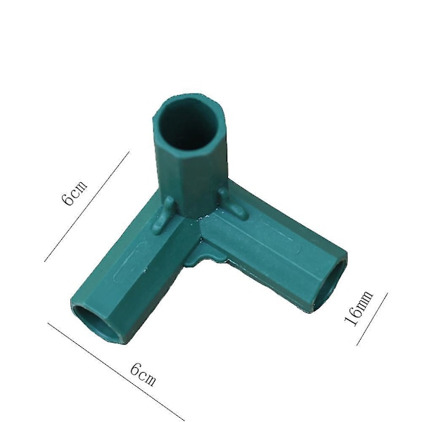 Tunga växthusram Möbelkopplingar, 2 st 16 mm PVC-rörbeslag Böj \"T\" Kopplingar