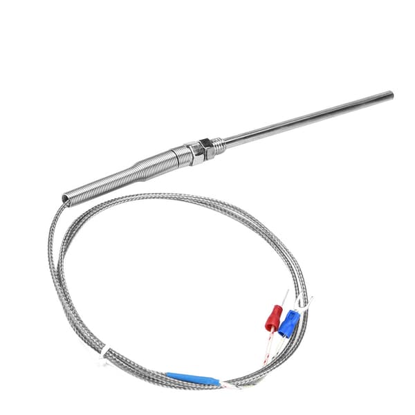 M8 Gänga Typ K Termoelement 100mm Sond Temperatursensor Kabel 0-400℃ (1 m)