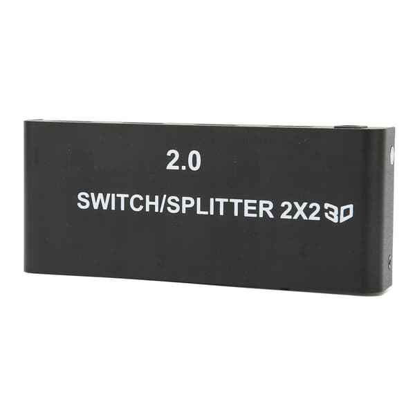 2x2 HD Multimedia Interface Splitter 4K 60Hz 2 ind 2 ud Video Switcher til signaloverførsel 100‑240V US-stik