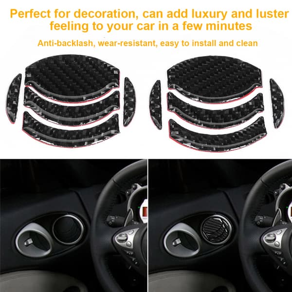 10 stk./sæt Kulfiber Dør Luftventil Trim Modifikation Passer til Nissan 350z 2006-2009