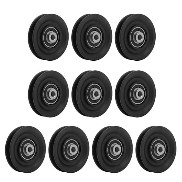 10 stk. 3,5 tommer remskive, holdbar, lydløs nylon universal leje remskivehjul til kran, fitnessudstyr, garageport, stigelifte