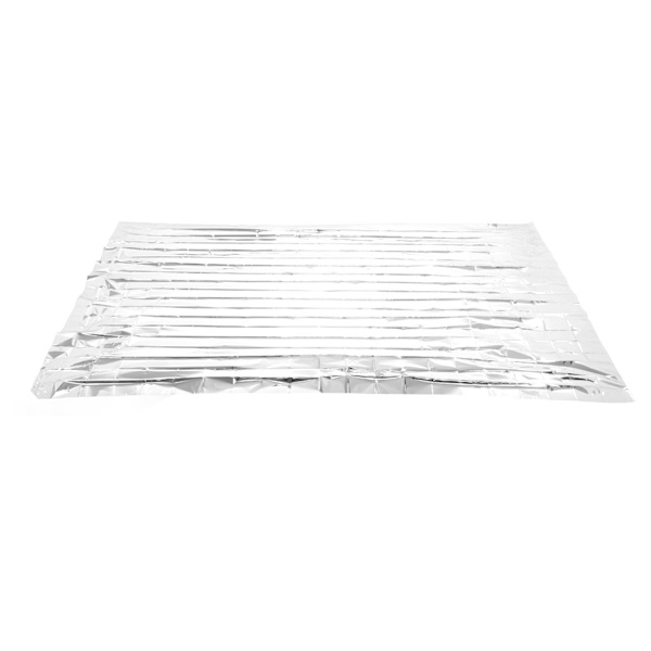 Nödfilt Fällbar PET Aluminiserad Film Termisk Filt Bärbar Överlevnadsfilt för Resa Camping Utomhus Silver 210CMx130CM