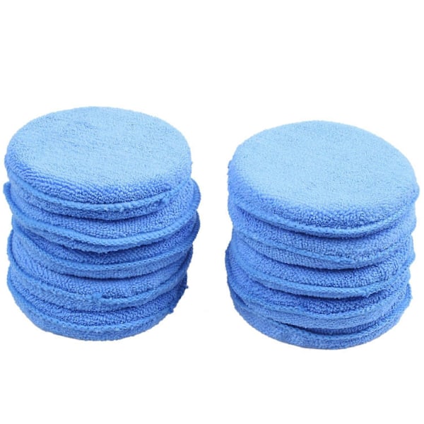 10 x Bilvoks Polering Mikrofiber Skum Svamp