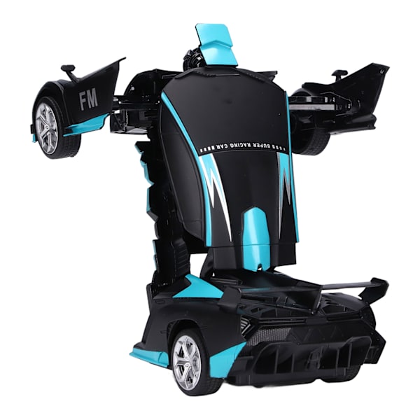 Fjernbetjent bil 1:18 skala En knap deformation RC bil Transform robot fødselsdagsgave til børn