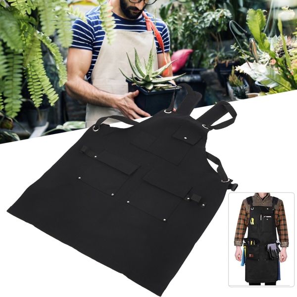 Outdoor Working Camping Canvas Puutarhaessu Multi Pocket Store Tools Musta