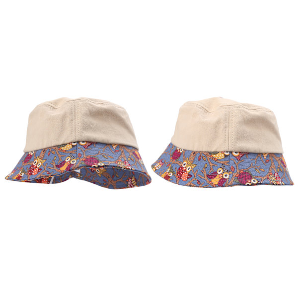 Baby Caps Bomull Bred Bremskjerm Bucket UPF 50+ Solbeskyttelse Pustende Sommer Strand Barn HatterB