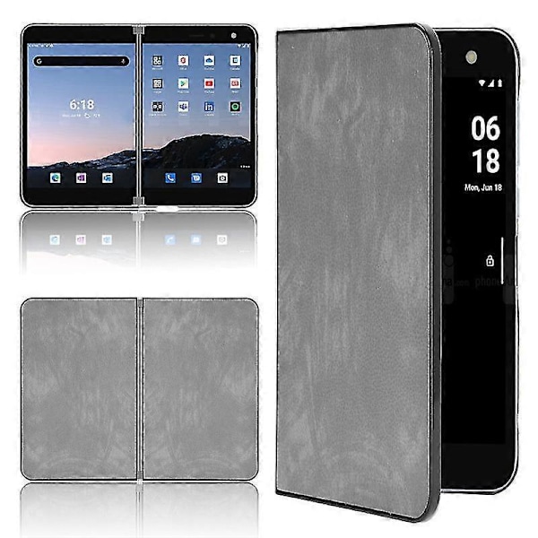PU Læder Etui til Microsoft Surface Duo Smartphone - Kompatibelt og Holdbart Rød