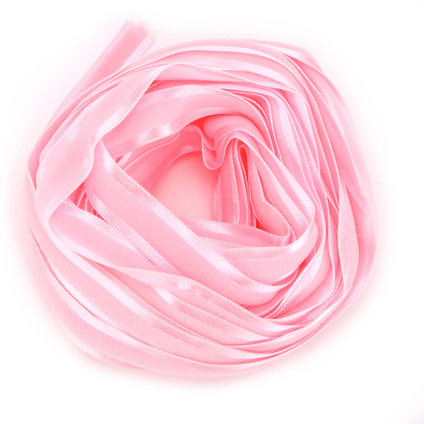 Tygband Bredd 0,6 tum Längd 10 Yards Flexibelt Presentinslagningsband för Bröllopsfest Handgjord(Rosa Färg Nummer 5 )