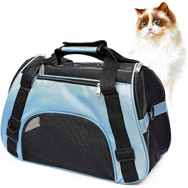 Myk Pet Carrier for Katter, Hundebærer for Små og Medium Katter, Hunder, Valper, Godkjent for Fly opptil 6,8 kg