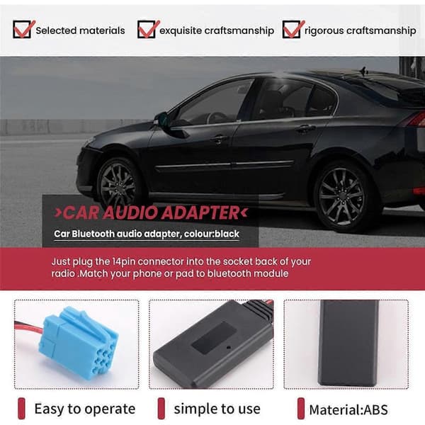 MINI 6- ja 8-nastainen Bluetooth-äänisovitinliitäntä --