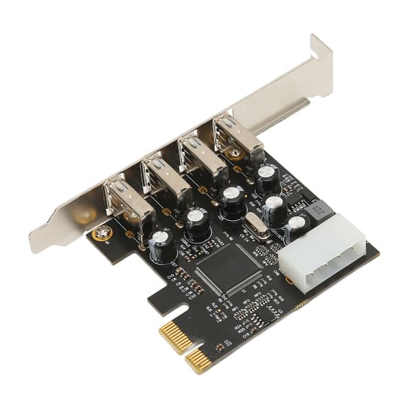PCI E till USB Expansionskort Hub 4 USB2.0 Portar Stöd Hot Plug Intern USB Hub för Windows 10 8 7 för Linux för OS X
