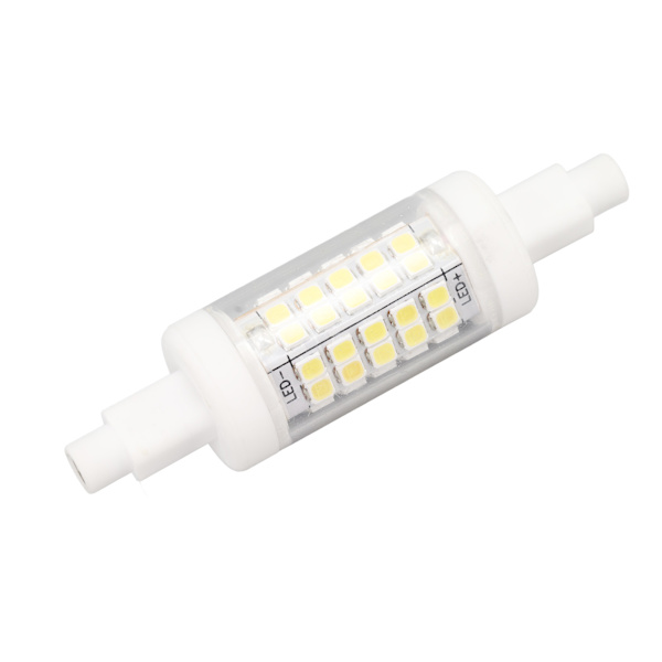 R7s LED-lampa 80 mm 5 W dubbeländad strålkastare med 60 LED 6000 K vitt ljus majsbelysning för utbyte 220 V