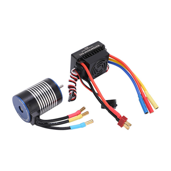 3650 4300KV børsteløs motor uden sensor med 60A vandtæt ESC kombosæt til 1/10 RC bil