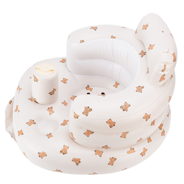 Multifunktionel baby PVC oppustelig rygsøjlebeskyttelse badeværelse sofa læring spise middag stol#2
