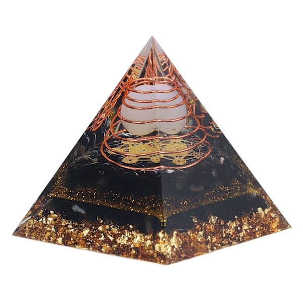 Orgone Pyramid Dekorativ Balanserande Energi Power Sten Pyramid Ornament för Yoga Meditation Sovrum
