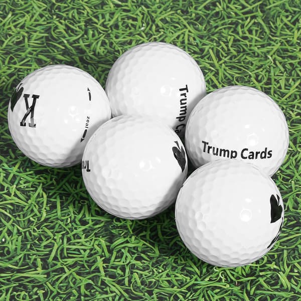 5 stk. Golfspil Pokerbolde Dobbeltlag Træningsbold Høj Elasticitet Lang Distance Tilbehør