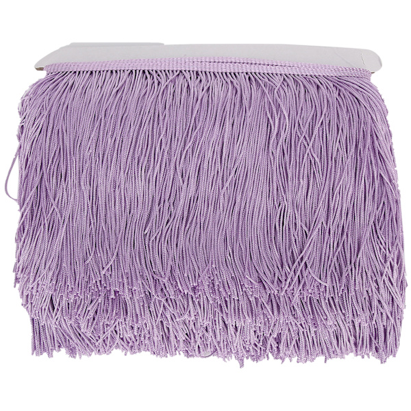 10 meter 14 cm långa fransar Latin klänning tofsar polyester spets trim band sy scen DIY gardin kläder tillbehör violett