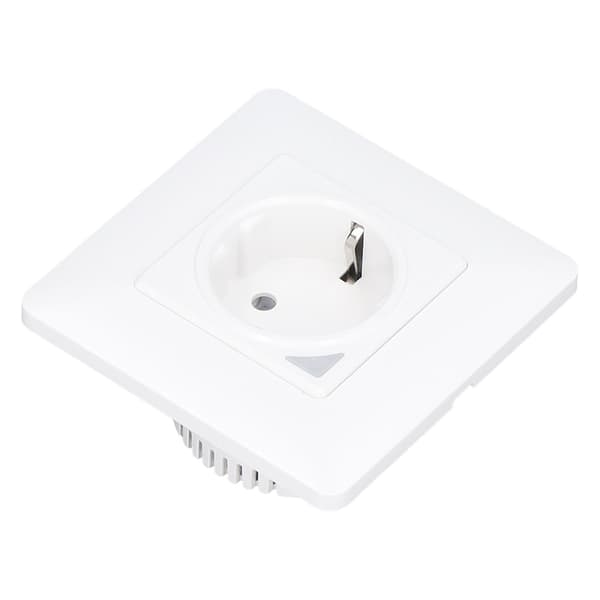 In Wall Smart Socket 2.4Ghz WiFi Telefon Fjernkontroll Stemmestyring PC Panel EU 100‑240V for Google Home
