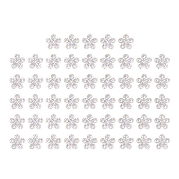 50pcs Rhinestone Flower Patches DIY Fashionable Beautiful Sew On Patches for Backpacks Collars Clothes