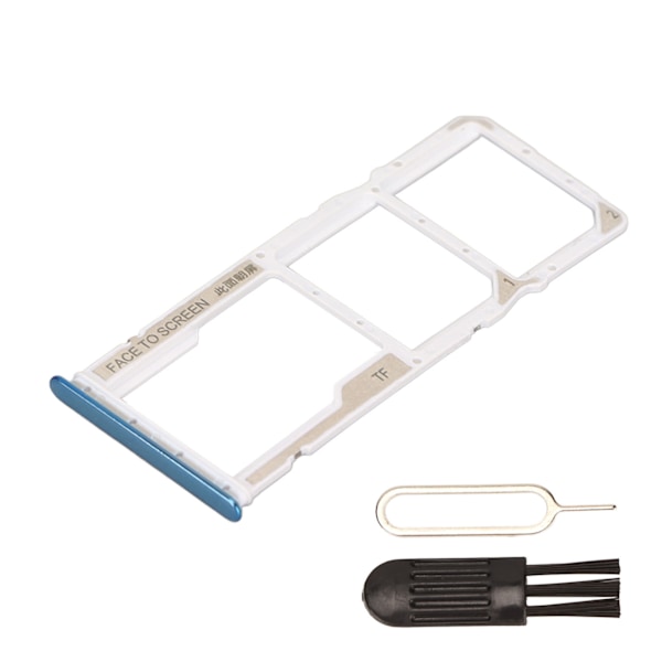 Dobbelt SIM-kortbrett Plast SIM-kortbrett sporholder med kortstift for Xiaomi Redmi Note 10 Blue