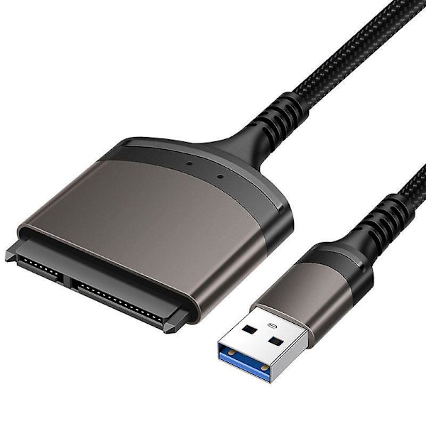USB 3.0 till SATA-adapter för 2,5-tums SATA III hårddisk/SSD/HDD - Grå