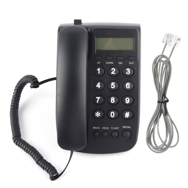 Hotellbedriftstelefonnummer Ingen oppringer-ID Hjemmetelefon for hotellfamilie (svart)
