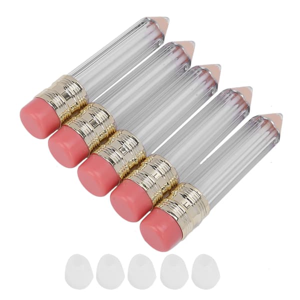 5 stk påfyllbar lipglossflaske DIY tom leppeglasuroljerørbeholder sminkeverktøy