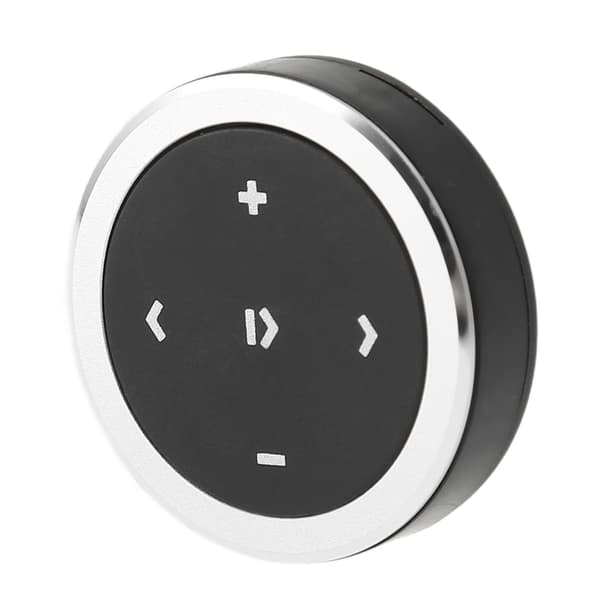 Bluetooth Media Button Smart Sølvknapp Bluetooth Fjernkontrollsett med Brakett for Mobiltelefoner Nettbrett
