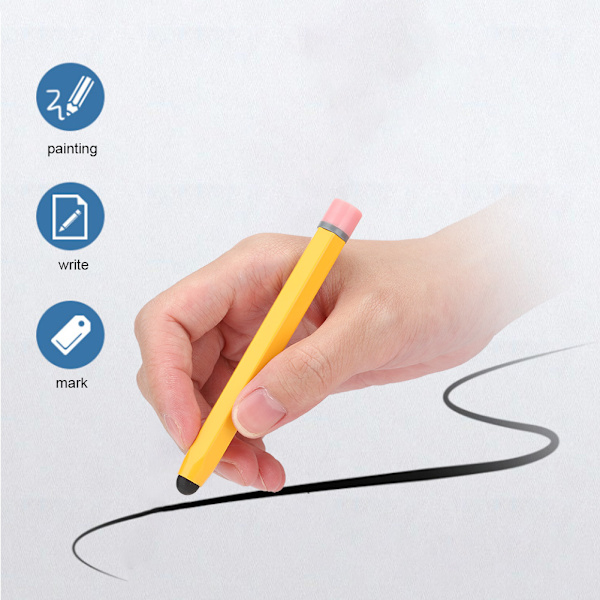 Nostalgisk blyantkondensator Stylus Conductive Cloth Pennehode Berøringsskjerm Tegning PenShort