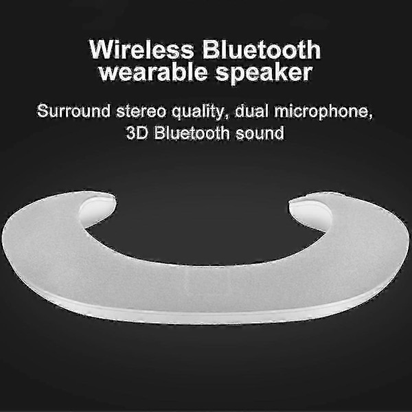 Kannettavat Bluetooth-kaiuttimet niskalenkillä, langattomat puettavat henkilökohtaiset kaiuttimet, harmaa