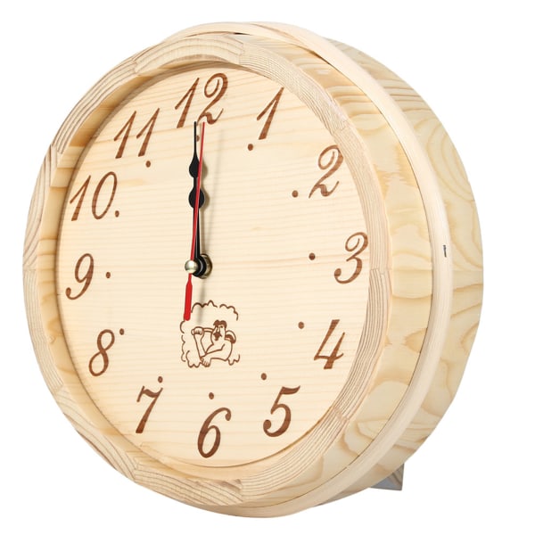 Halkaisija 23cm Saunakello Seinään ripustettava puinen kello saunahuoneen kotitoimistokäyttöön