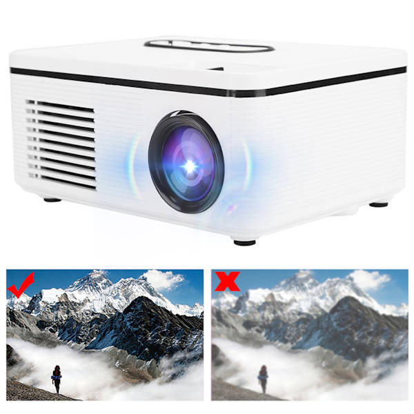 S361 Mini Hjemmebærbar LED-projektor 1080p HD for Desktop / DVD / Høytaler (US 100-240V)