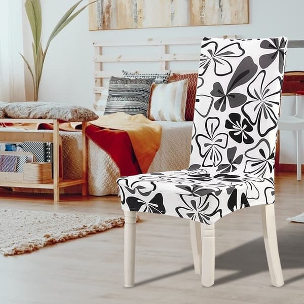 Polyester Trykk Elastisk Stoltrekk Avtakbare Beskyttelsesdeksler for Hjem Bryllup Hotell