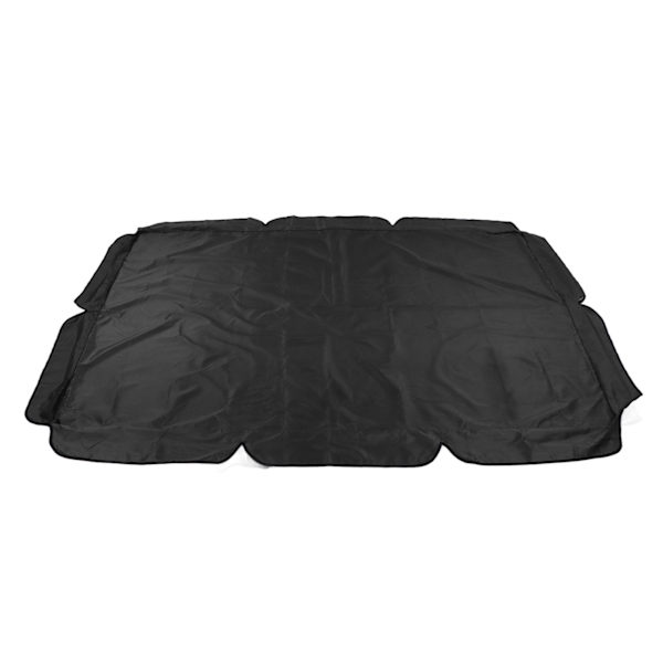 Swing Canopy 600D Silverbelagd Oxfordtyg Vattentät Swing Top Cover för Utomhus Svart