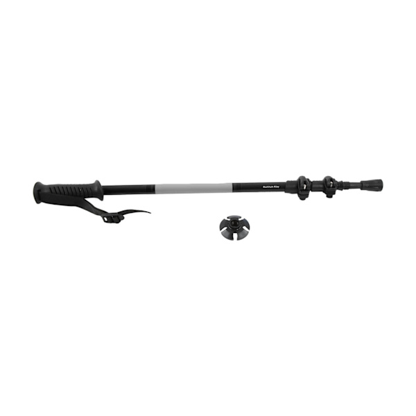 Tredelt aluminiumlegering Alpenstock korrosionsbestandig teleskopisk vandrestav - sort