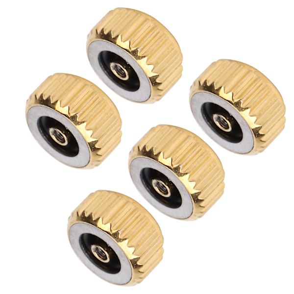 5 st ståkronor för klockreparation, reservdelar, tillbehör, set, guld, 5,5 mm / 0,22 tum