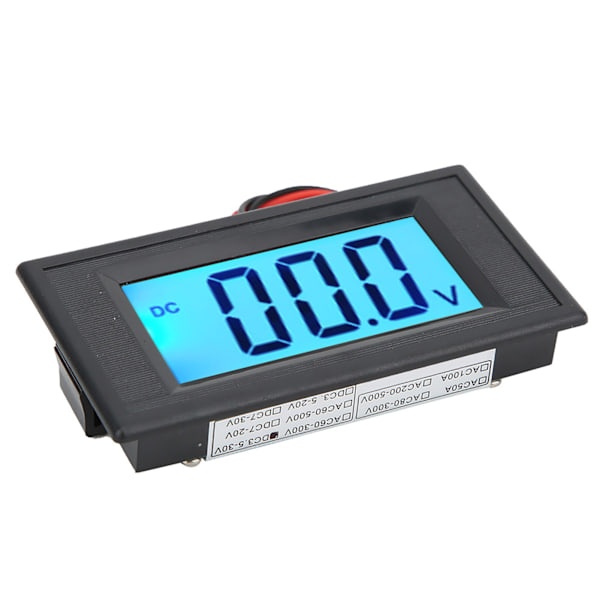 YB5135D LCD digital skjerm To-leder DC spenningsmåler Monitor Voltmeter (Halvforsegling DC60V-120V)