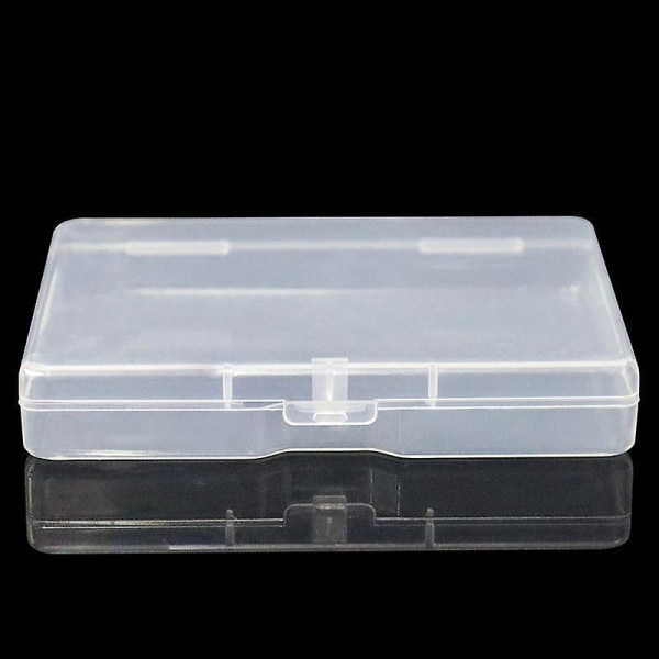 3-delad set små rektangulära förvaringslådor med lock - sortimentsbehållare av plast för nail art, hantverk och smyckenspärlor