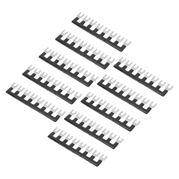 10 stk. klemrække 400V 25A rød kobber flammehæmmende PVC-gaffeltype terminalblokke til apparatindustrien Power TB 2508(8 positioner)