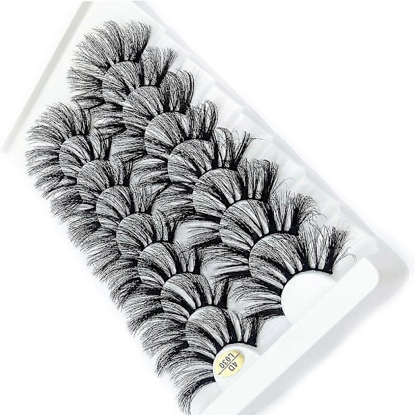 Par 4D Mink Kunstige Øjenvipper 25MM Volumen Fyldige Tykke Lange Naturlige Håndlavede Wispy Vipper Øjenmakeup 4DL023