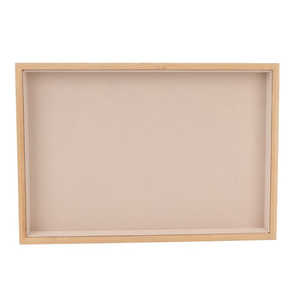 Puinen korutarjotin Klassinen elegantti naarmuuntumaton monikäyttöinen korutarjotin korvakoruille kaulakorut rannekorut beige