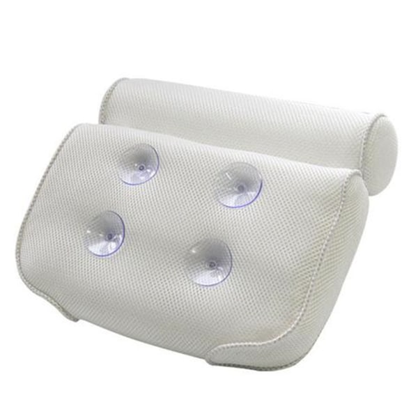 Badkudde Spa Badkarskudde Mjuk Bekväm med halkfri sugkopp 3D Mesh Badkudde