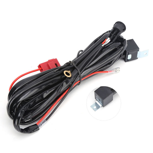 2m ledningsnet med DT-interface vandafvisende sort til LED-bilspotlights 40A 12V