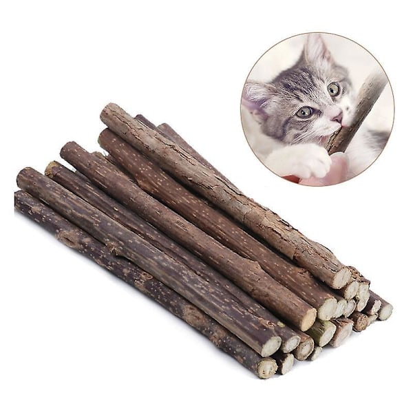 10-pack Matatabi-pinnar för katt, torkad kattmynta, naturlig kattmynta, Matabi-pinne, leksak för katter, 0,4–0,6 cm