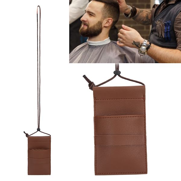 Saxväska för frisörsaxar, professionell barberarverktygsväska, frisörväska för frisörsalong, brun