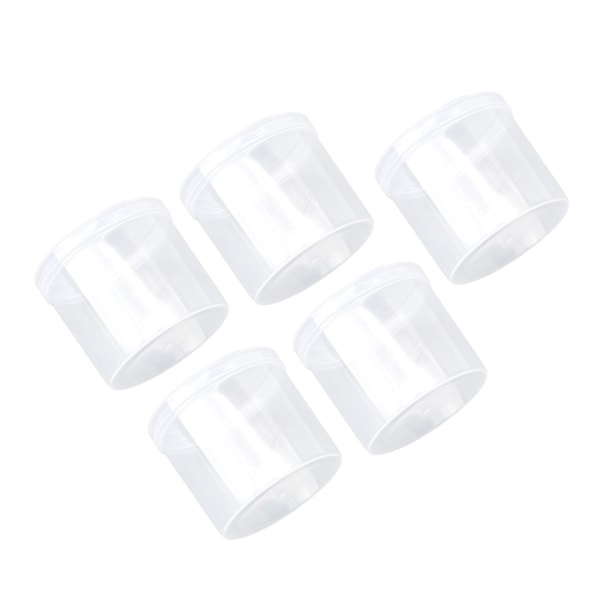 Powder Puff Opbevaringsboks Gennemsigtig Støvtæt Bærbar Makeup Puff Container Etui til Beads Tabletter 5 stk.