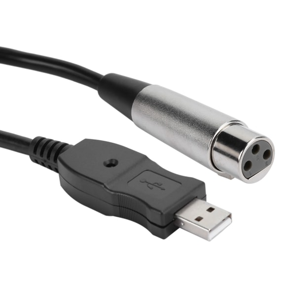 Mikrofonin mikrofoniliitäntäkaapelisovitin USB -XLR-mikrofoniliitäntäkaapelin johto 3 metriä