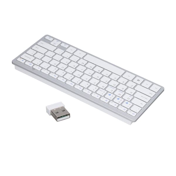 Bluetooth-tangentbord surfplatta PC ultratunt bärbart 78 tangenter vitt trådlöst Bluetooth-tangentbord för IOS för Android