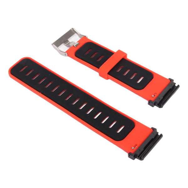 22 mm silikone urrem dobbeltfarvet silikone urrem udskiftning til Fenix ​​7 Red Black